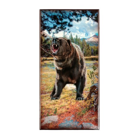 Wooden backgammon large "bear" with checkers 60 x 60 cm, board game