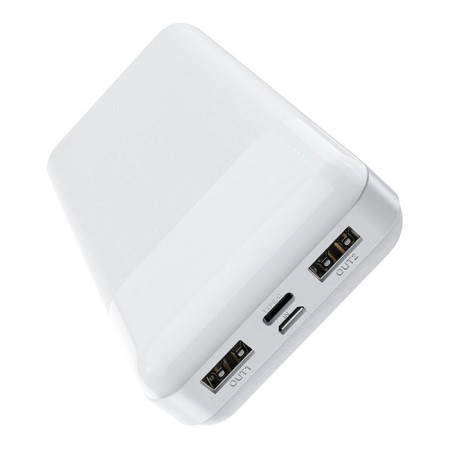 External battery Hoco J72A, Li -Pol, 20,000 mAh, Microusb/Type -C - 2 A, 2 USB - 2 A, white-1