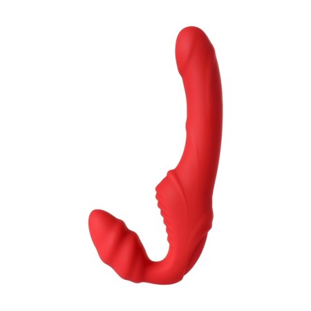 Rasmate Strapon Black & Red by Toyfa with vibration, red, 35 cm-2