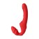 Rasmate Strapon Black & Red by Toyfa with vibration, red, 35 cm
