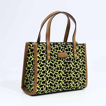 Bag Female Tout with zipper, green color-2