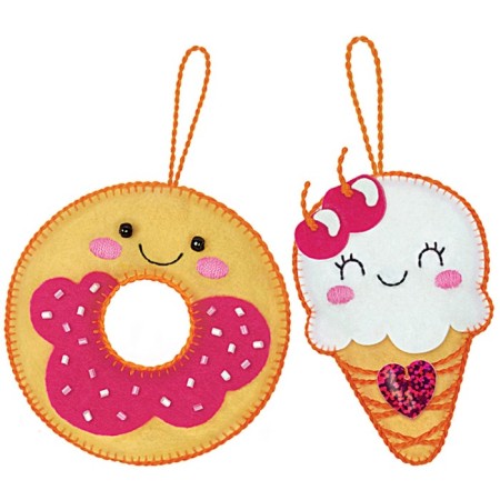 Set for the manufacture of 2 soft toys "Kawaii Frands. Ponch + anisi "(felt)-1