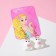 Children's earrings "chosen" bears, white-pink color in gold