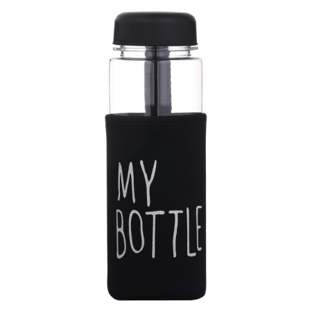 Water bottle, 500 ml, My Bottle, 19.5 x 6 cm, Czech included, black