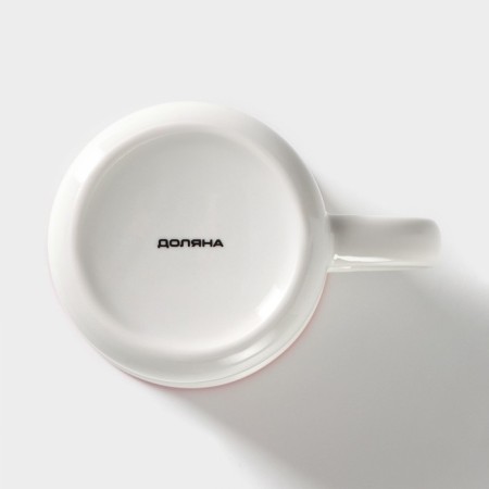 Mug Porcelain Dolyana "February 14. Hearts ", 370 ml, white color-3