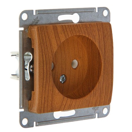 Glossa socket Sche GSL000341, 16 A, single, hidden, without salary, oak color