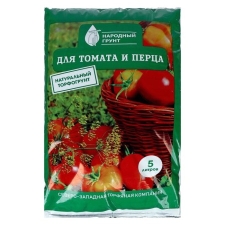 Soil tomatoes and peppers "Folk soil", 5 liters