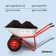 Construction wheelbarrow, 2 pneumatic fires, cargo/n 320 kg, volume of 110 liters, galvanized body 0.8 mm, Greengo