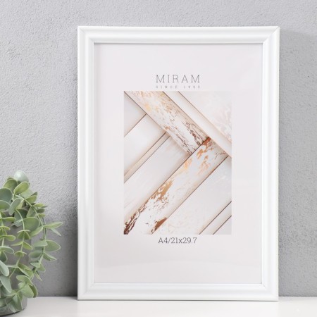 Photo frame Plastic "Mira" 21x29.7 cm, (A4) 641801 White-4