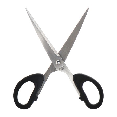 Chancellery scissors 16.7 cm office plastic handles, euro suspension-2