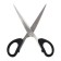 Chancellery scissors 16.7 cm office plastic handles, euro suspension