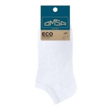 Male shortened socks Omsa Eco, size 42-44, Bianco color