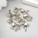 Decor Metal for creativity "Apple with a leaf" silver 1.4x1x0.6 cm