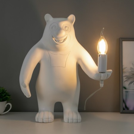 Bear 1x40W desktop E14 white 30x30x41cm-1