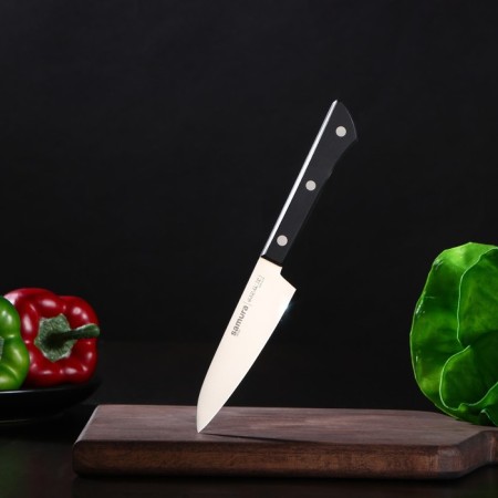 Koty Kitchen Samura Harakiri, for vegetables, blade 10 cm, black hilt