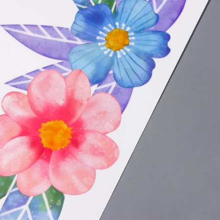 Sticker Plastic Interior color "Unicorns with flowers, hearts, rainbow" 60x90 cm-2