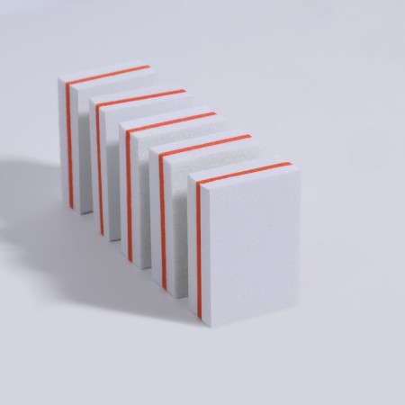 Buffs sandpaper for nails, set 50 pcs, bilateral, 3.5 × 2.5 cm, white color-3