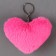 Soft toy "heart" with sequins, on a key fob, 10 cm, color fuchsia