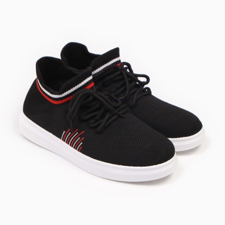 Women's sneakers, black color, print mix, size 40