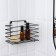 Direct shelf for a bathroom with high sides, 24.5 × 13 × 16.5 cm, black color