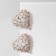 Earrings with rhinestones "Heart" flash, white color in gold