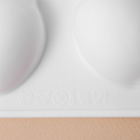 Form for mousse desserts and baking konfinetta “lemons”, silicone, 29 × 17 × 3 cm, 15 cells (5.5 × 4 cm), white color-6