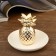 Souvenir ceramics stand for the rings "pineapp" gold 7x10x10 cm