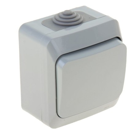 Single -clavy external, gray, ip44 switch
