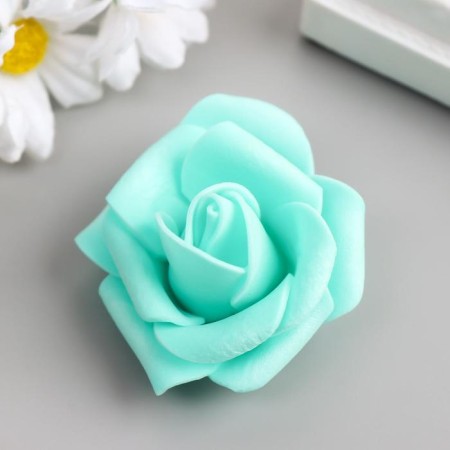 Foamiran rose, emerald d-4 cm