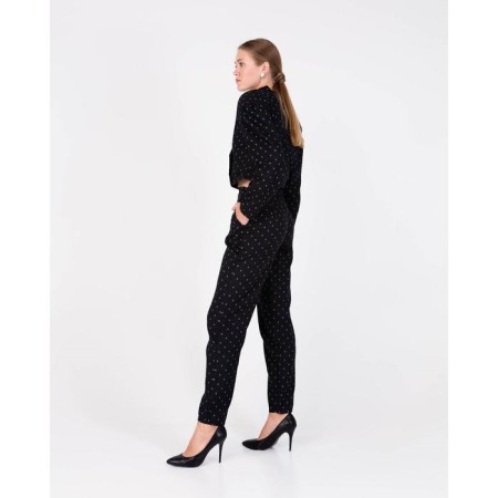 Pants Women's Chinos Minaku: Green Trend Black Color, Rr. 46-1