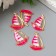 Decor for creativity plastic "Sailor Pink" with gold 2.9x2.3 cm