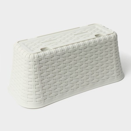 Balcony box "Rotang", 38.5 cm, white color-4