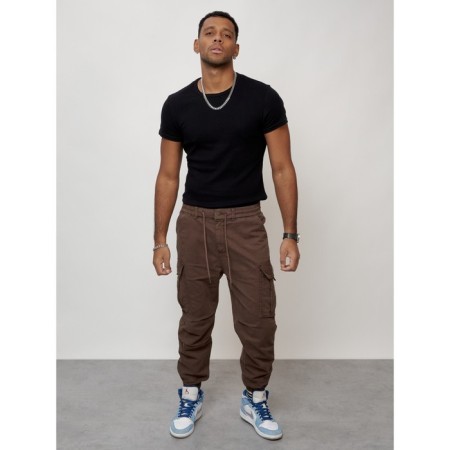 Cargo jeans men, size 44-46, brown color-11