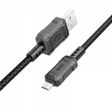 Hoco X94 cable, micro USB - USB, 2.4 A, 1 m, data transfer, PVC, black