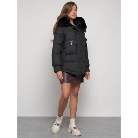 Winter jacket, size 44, black color-2