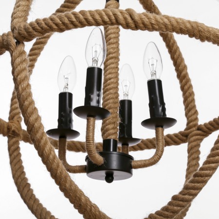Bayerlux chandelier "Weaving" 4x40W E14 black 50x50x150 cm-3