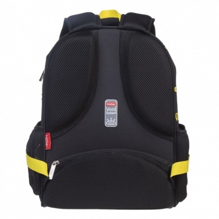 Frame backpack 38 x 29 x 17 cm, Hatber Ergonomic Light "Soft and Fluffy" black/yellow nrk_85002-5