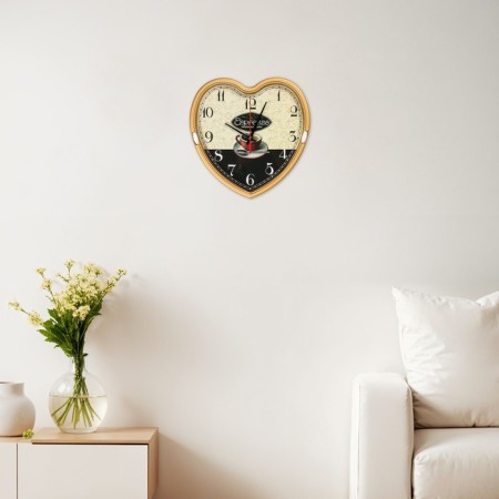 Watching clock, series: kitchen, "espresso", discrete move, d-26 cm, aa-1