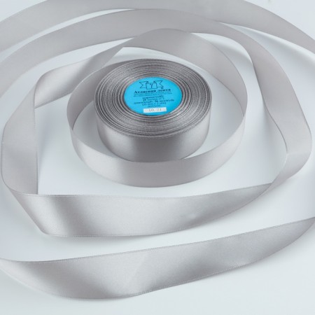 Satin tape, 25 mm × 33 ± 2 m, light gray-gray 003 color