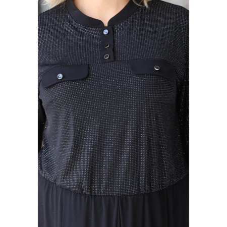 Female dress, size 60, black color-2