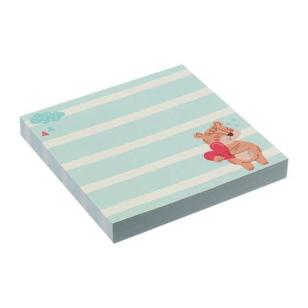 Block with a sticky edge 76*76mm 80l with a pattern of animals mix-2