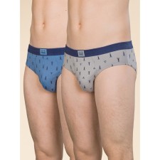 Male panties, size l, jeans, gray, 2 pcs