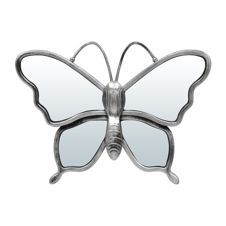 QWERTY mirror "Butterfly", decorative, 25x25 cm, silver color