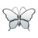 QWERTY mirror "Butterfly", decorative, 25x25 cm, silver color