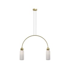 Suspension lamp Maytoni Mod302PL-02W, E14, 2x40 W, 700x100x3625 mm, gold