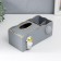 Stand+napkin holder Polystone "Cosmonaut" gray 9.5x12x24 cm