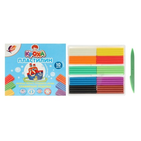 Plasticine floating 10 colors "Baby"-13
