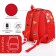 Baby backpack on lightning, 3 outer pockets, red color