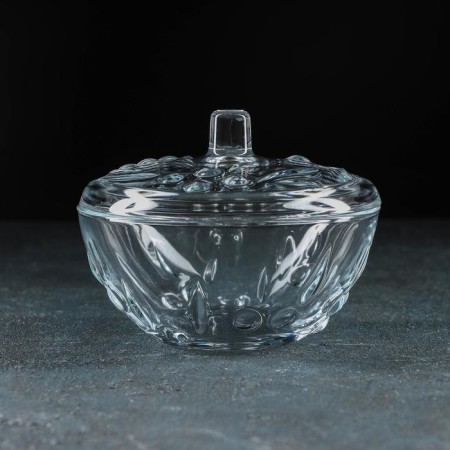 Glass Sugar Perla, 400 ml, with a lid