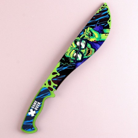 Model made of wood "Machete", zombies-1